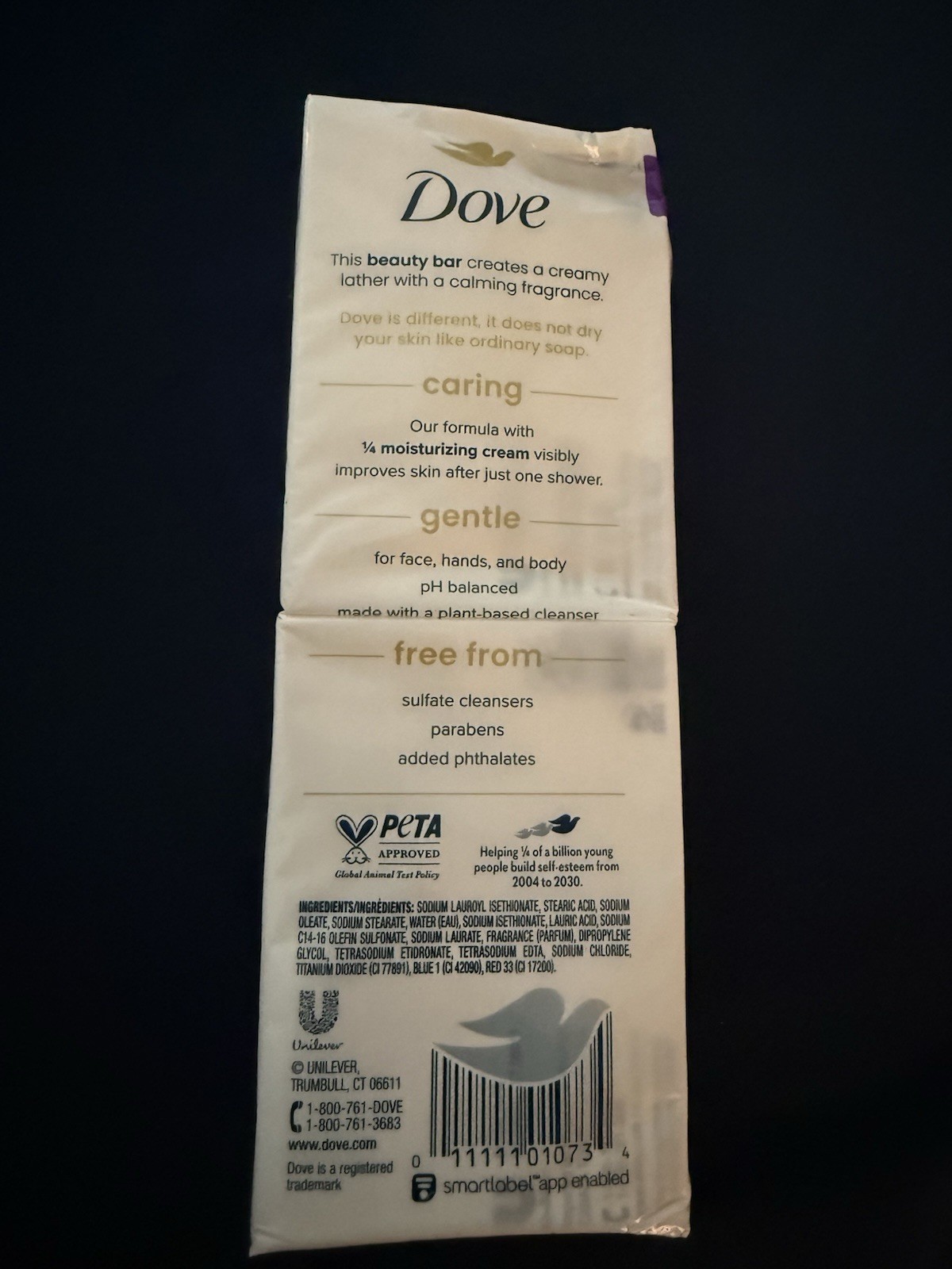Dove Relaxing Beauty Bar Soap, Lavender And Chamomile 3.75 oz, 6 Ct