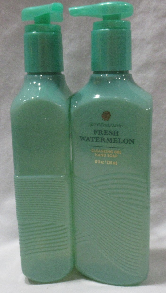 Bath & Body Works Cleansing Gel Hand Soap Lot Set of 2 FRESH WATERMELON