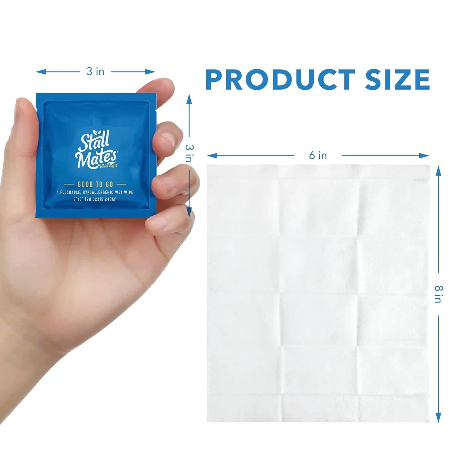 Stall Mates Wipes Witch Hazel: Flushable | 30 Count (Pack of 1)