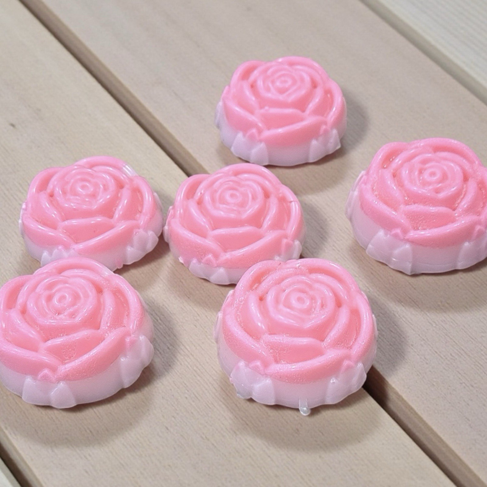 Handmade Goat Milk Soap Bar 6 Roses Flower Pink Rose Vanilla Vegan Organic Gift