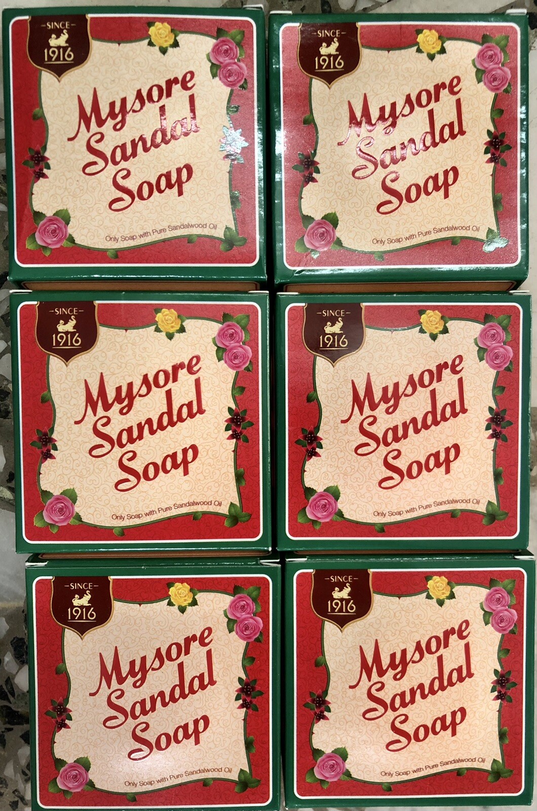 6 X 150gm Mysore Sandal Bath Soap Bar, ORIGINAL of Karnataka Soaps Ltd. Exp-2025