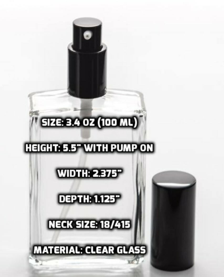 100 ml Refillable Empty Clear Glass Perfume Atomizer Spray Bottle Lot .