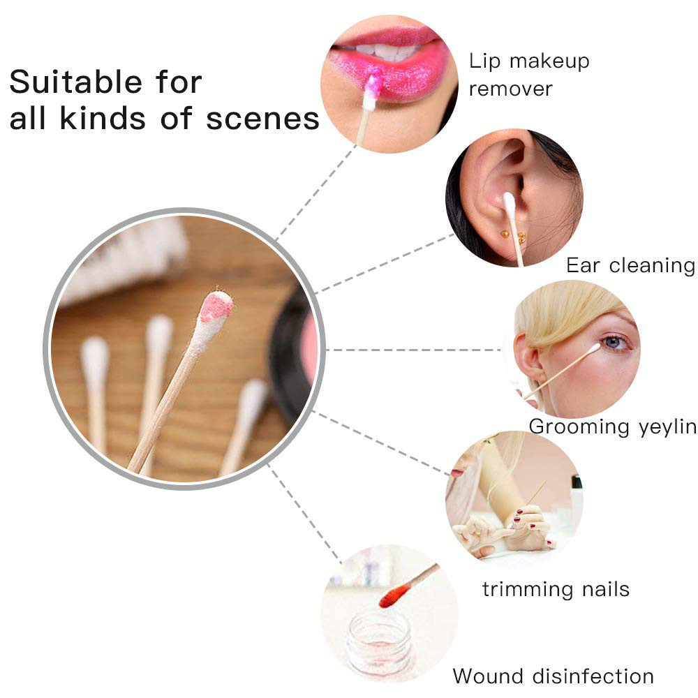 6 Inch Long Cotton Swabs of Medium and Large Pets Ears Cleaning or Makeup 200…