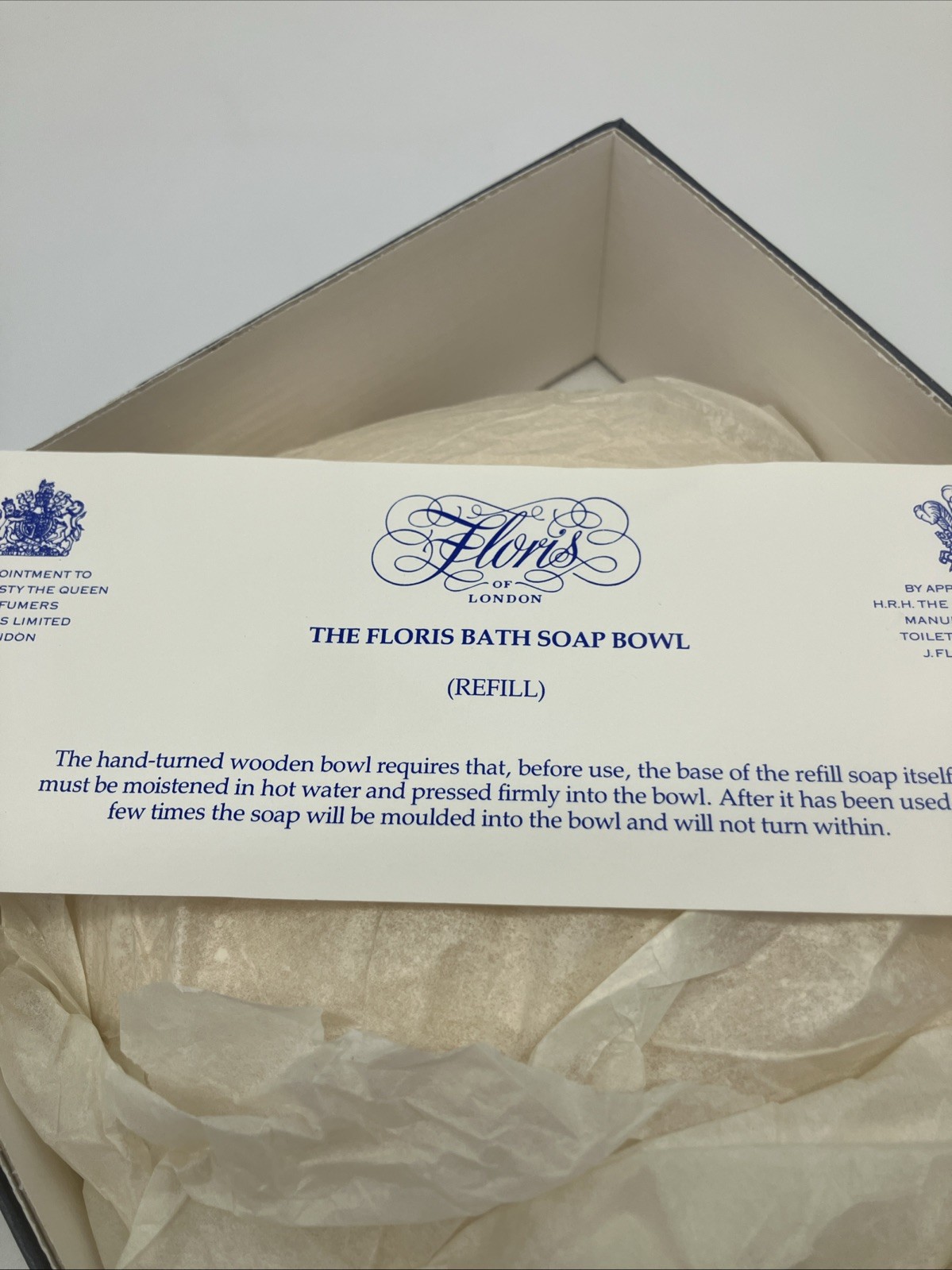 Floris Of London Luxury Bath Soap Refill For Wood Bowl Seringa Large 33 Oz Bar