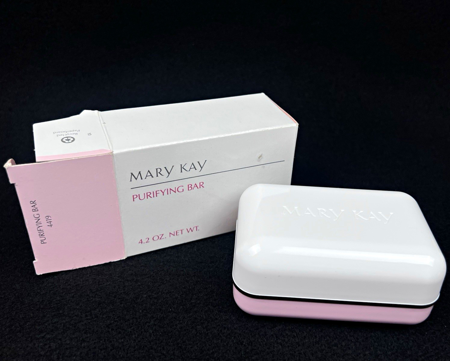Mary Kay Purifying Bar Fragrance-Free 4.2 oz w/ Soap Dish/Case MPN 4419 Sealed