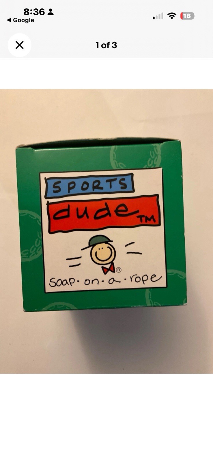 Sports Dude Soap On A Rope Golf Ball Gag Gift New Vintage Humorous