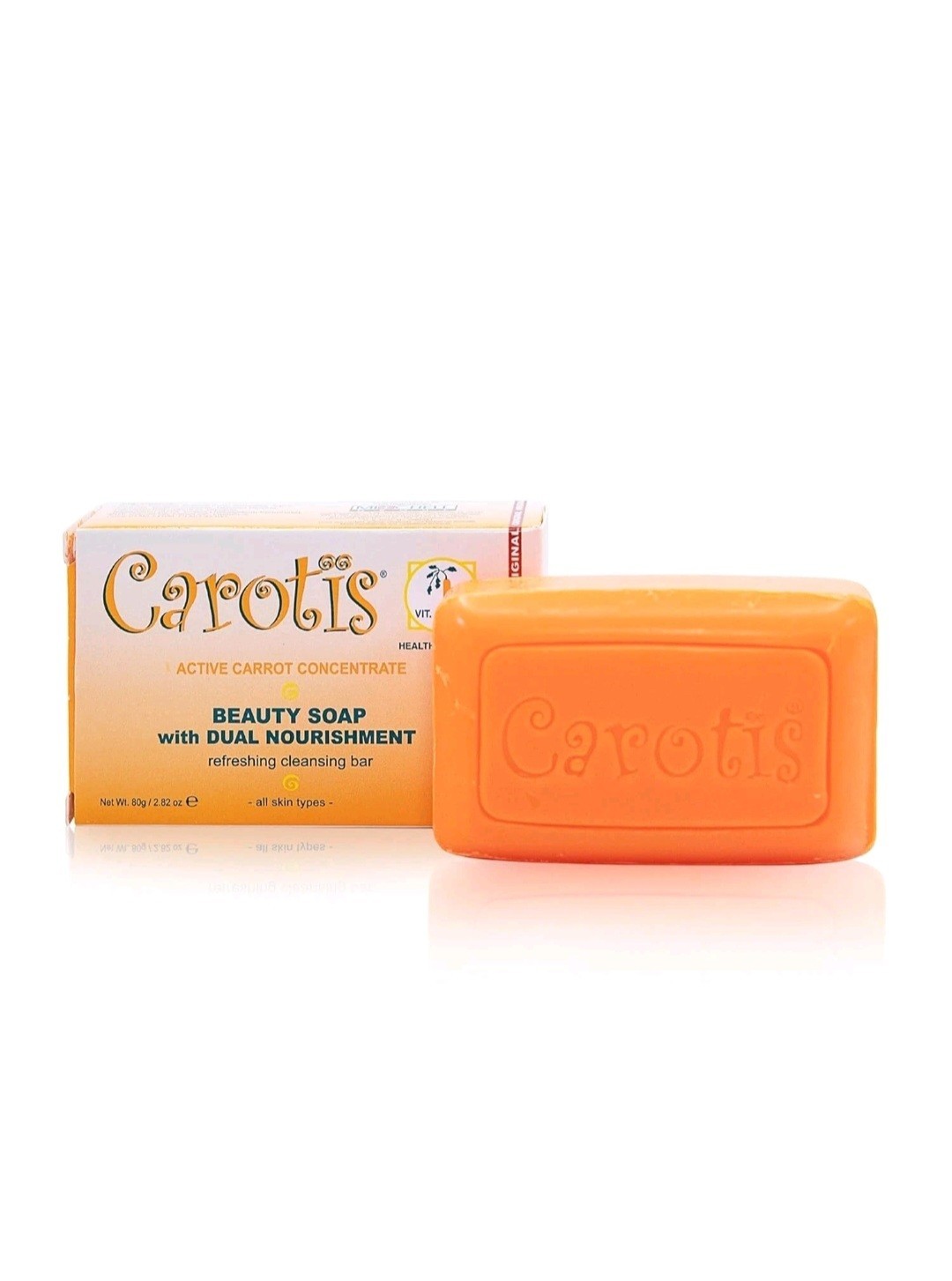Carotis Beauty Soap with Carrot Oil Dual Nourishment for Body & Face, 80g