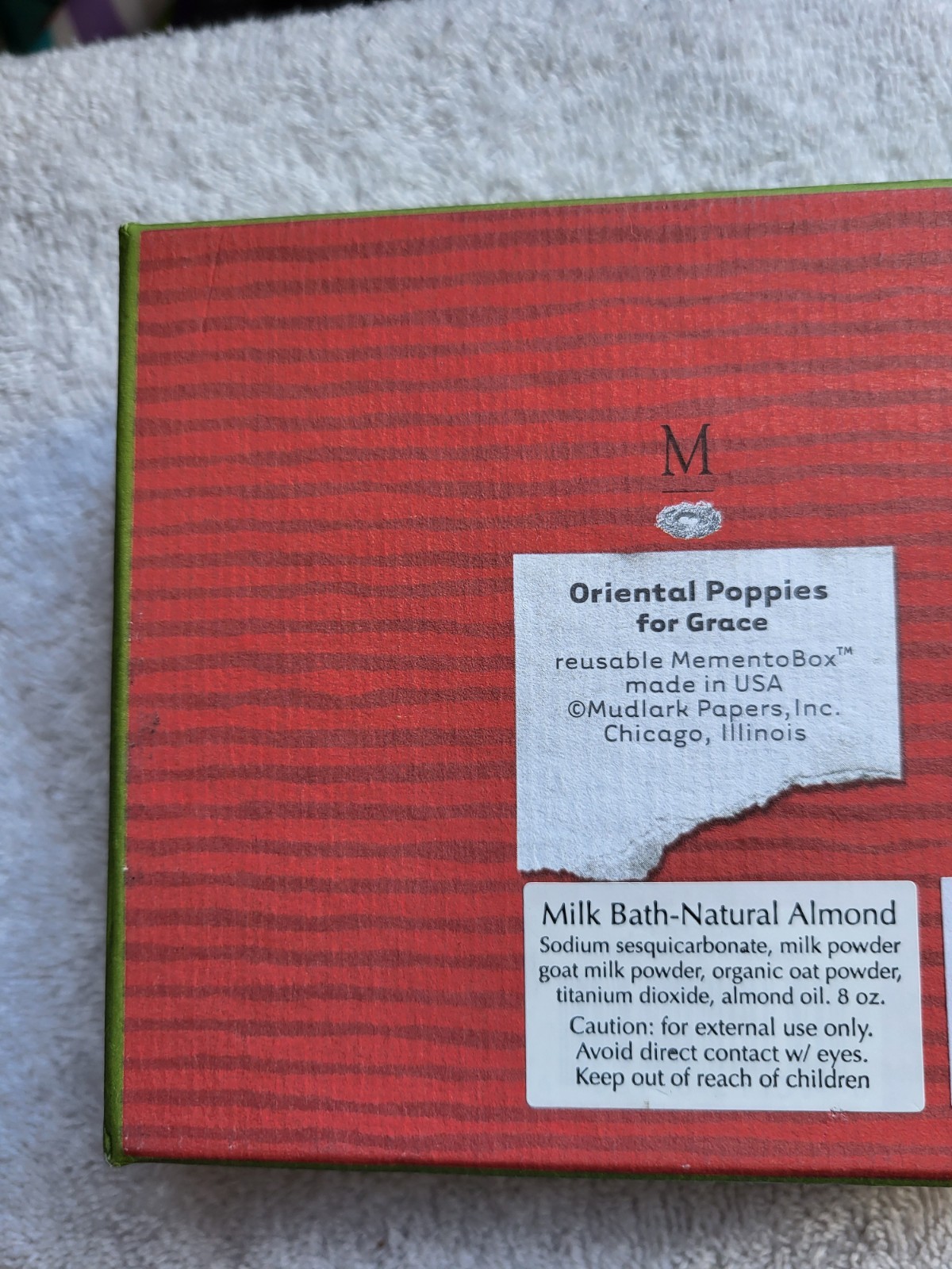 NATURAL ALMOND MILK BATH 8 OZ WITH WOOD SCOOP BAIN DE LUXE BNIB “BIN H”