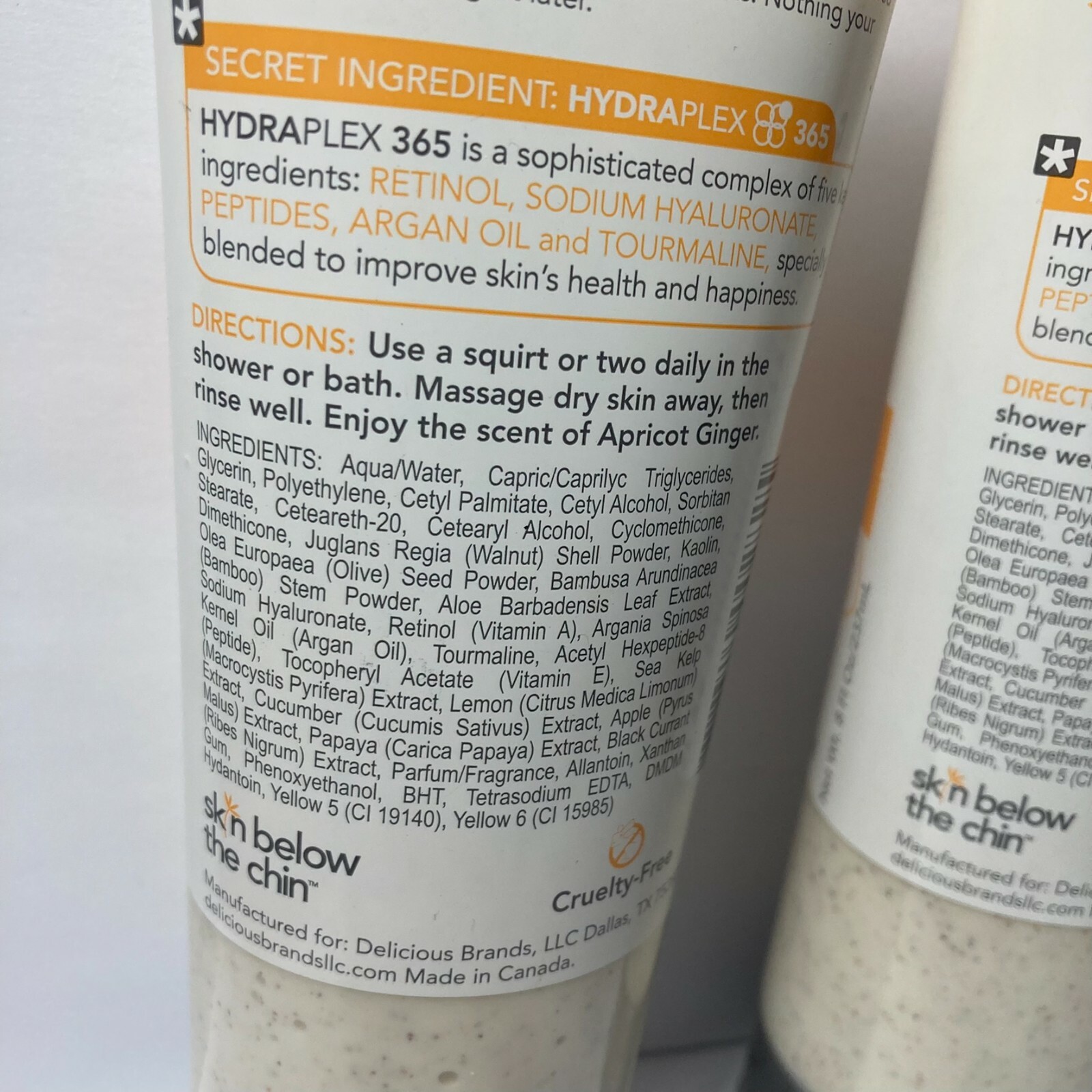2 Skin Below The Chin Exfoliating Body Scrub Apricot Ginger DISCONTINUED