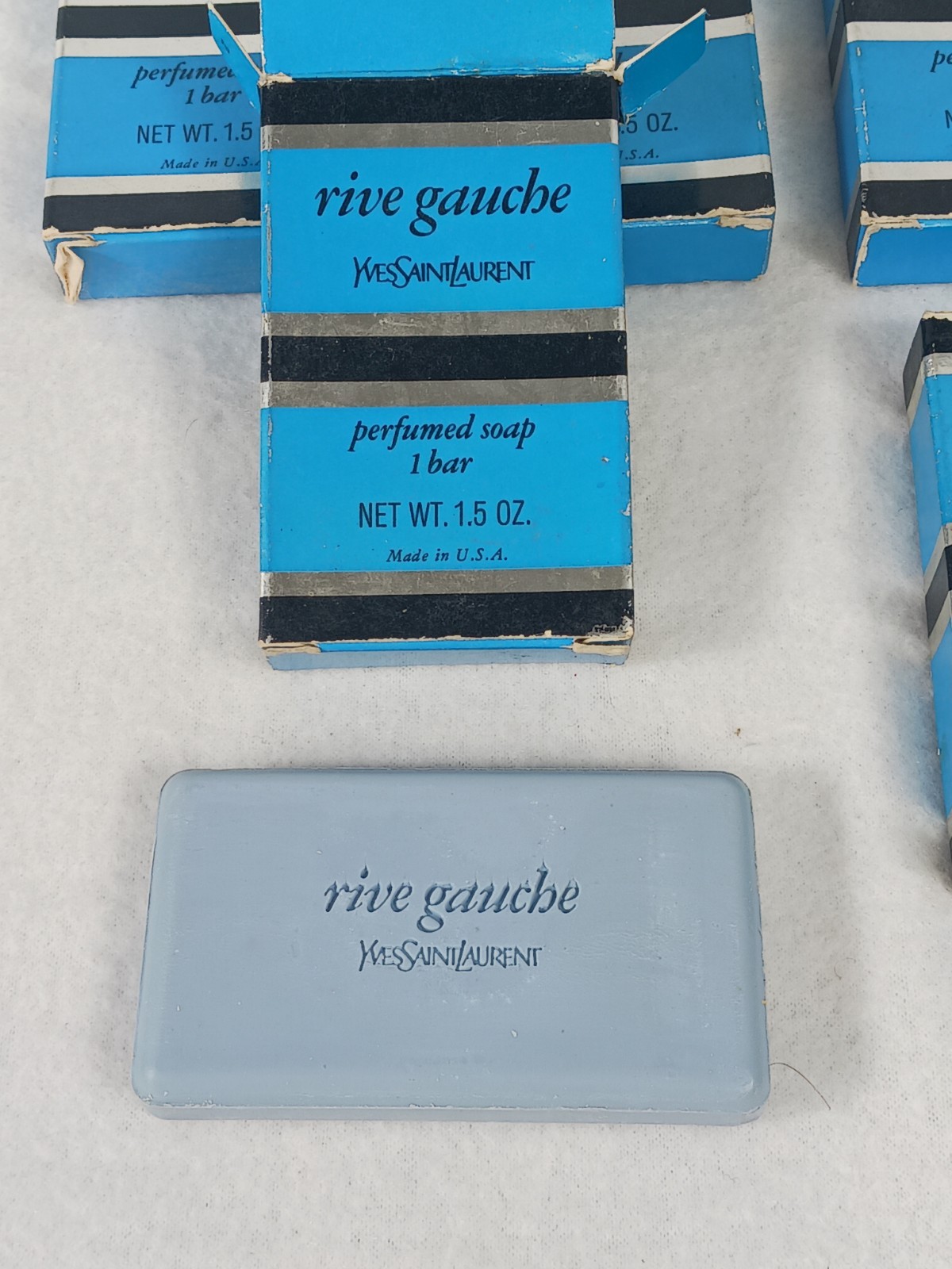 Vintage Yves Saint Laurent YSL Rive Gauche Perfumed Soap 1.5oz Lot 10 Bars NOS