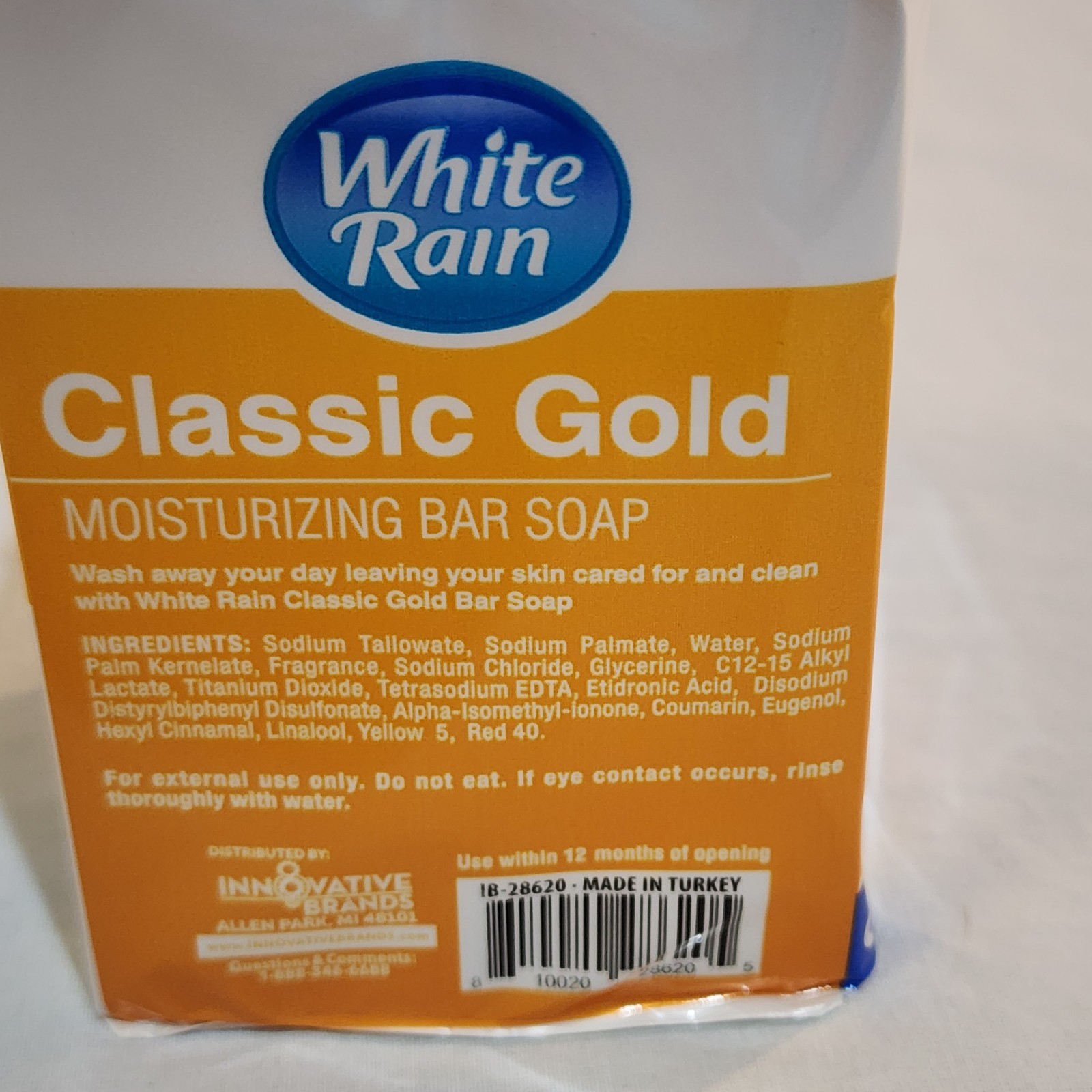 White Rain Classic Gold Bar Moisturizing Bar Soap 2 Bars Twin Pack New