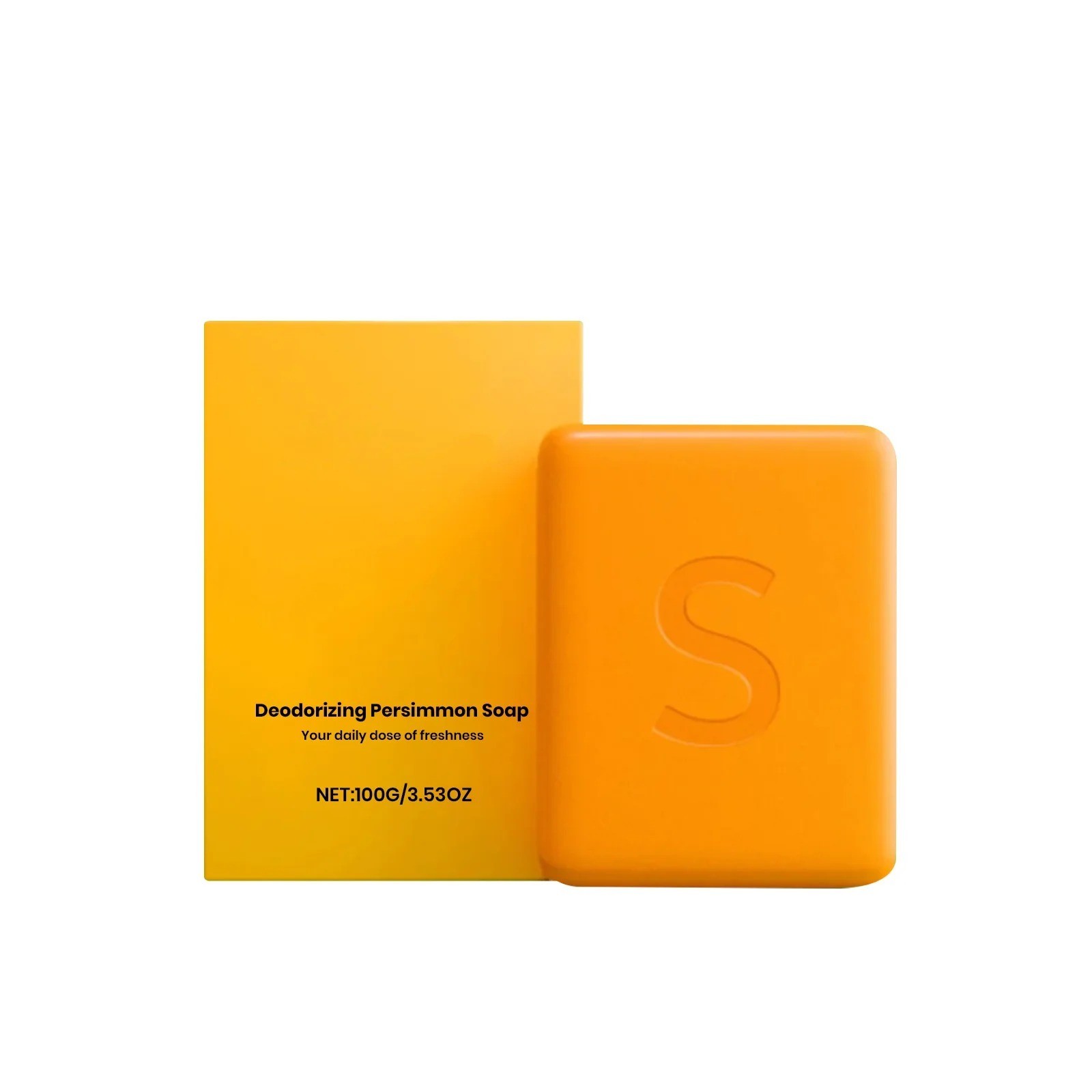 3PCS Swarva Persimmon Soap Bar Body Odor Control Deodorant Soap for Men & Women
