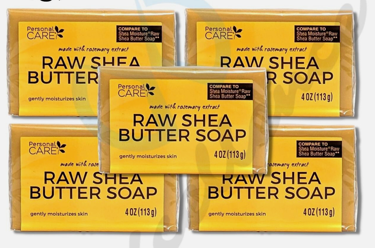 Raw Shea Butter Bar Soap with Rosemary Extract, 1 Bar