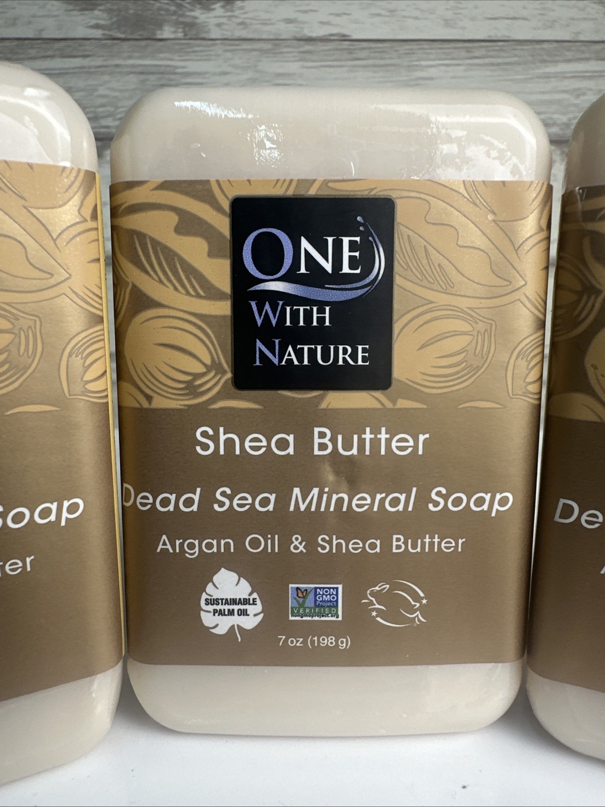 One With Nature Soap Bar Shea Butter 7 oz (Pack of 3)