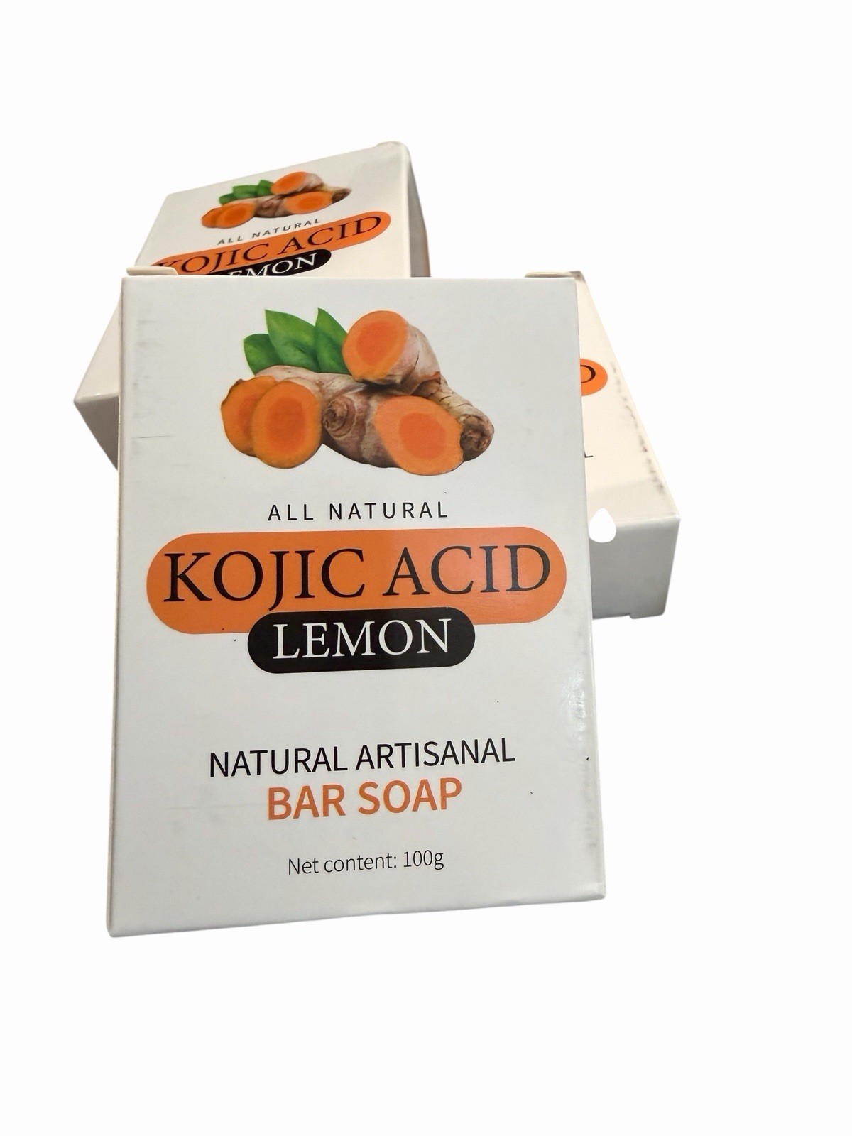 3 PACK – Lemon Tumeric & Kojic Acid Artisnal Bar Soap 100 grams Exp 11/2027