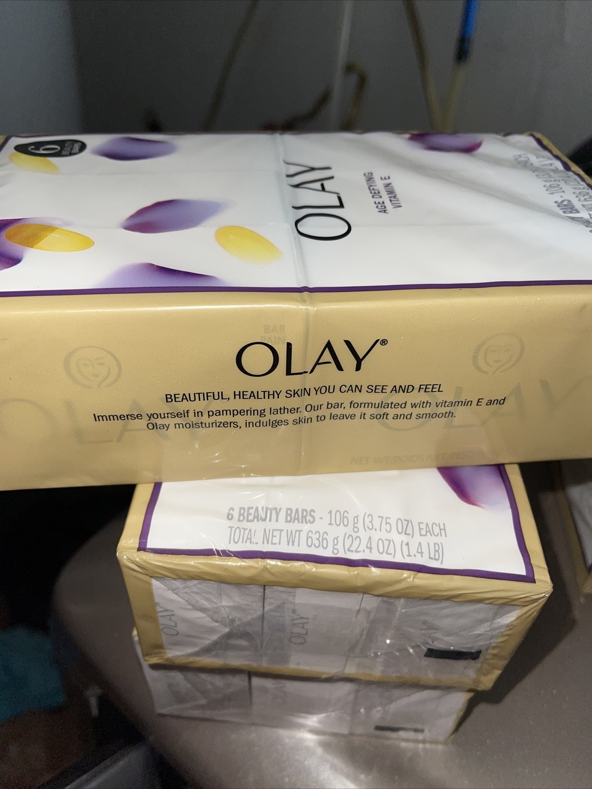 Olay Age Defying w/ Vitamin E Beauty Bar Soap, 6 Bars, Original Old Formula
