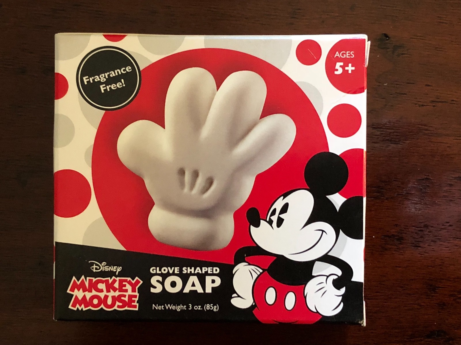 Disney Mickey Mouse White Glove Hand Shaped Soap Fragrance Free NIB