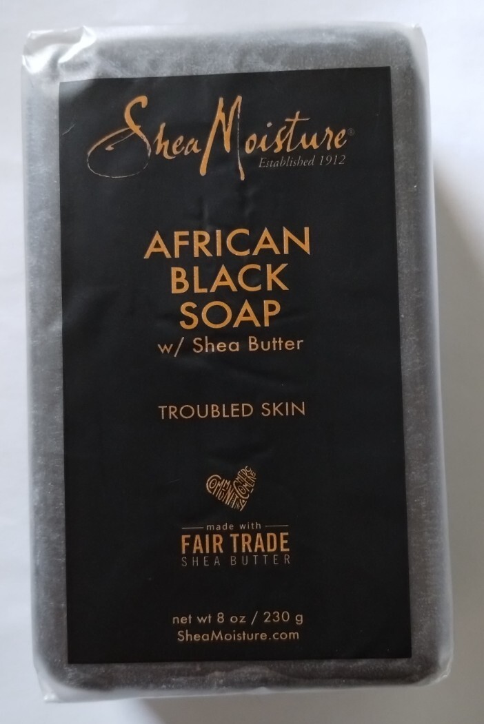African Black Soap Troubled Skin Shea Moisture Butter Unisex 8 oz Bar SHIPS FAST