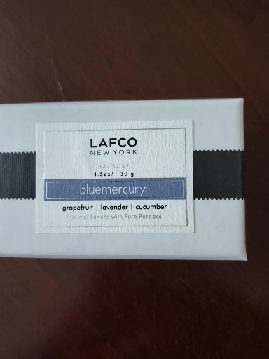 Lafco Soap Grapefruit, Lavender, and Cucumber Wrapped in box