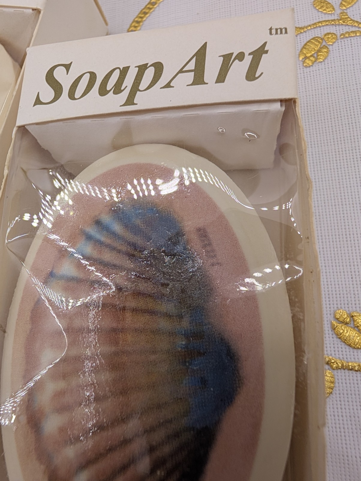 Set of 2 Soap Art Picture Soaps Coastal Beach Seashells in original boxes READ