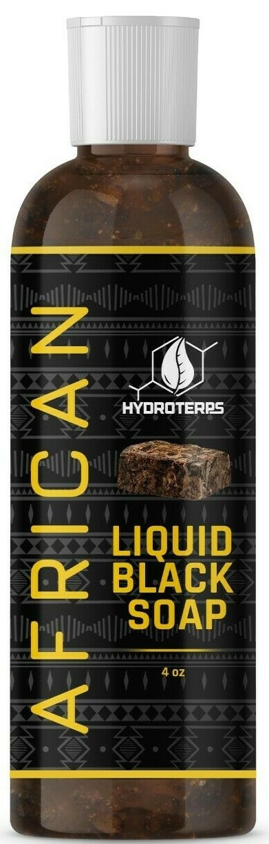 African Black Soap Liquid 4 oz. 100% Pure Organic For Body Wash, Face, Acne Scar