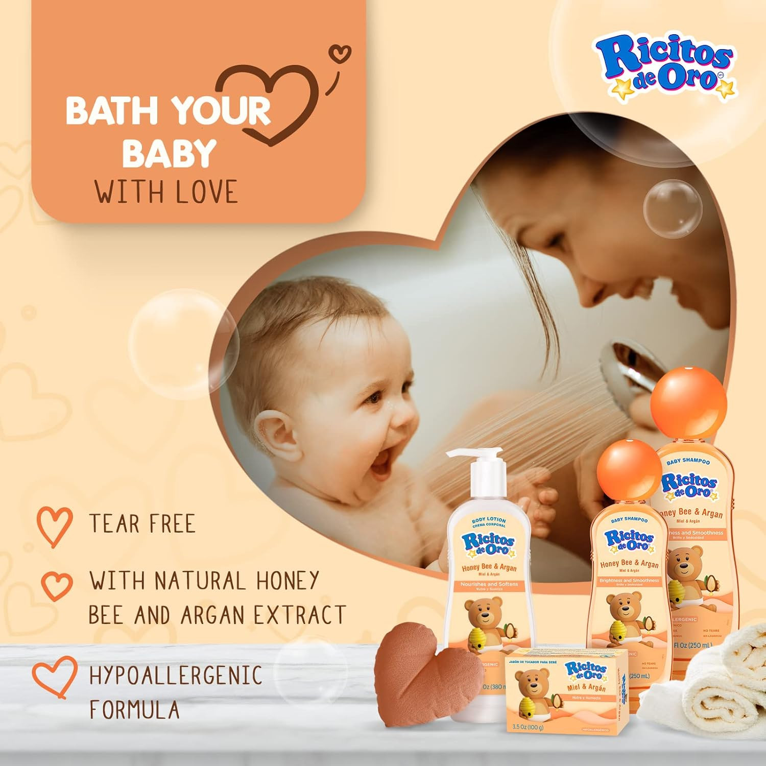 Honey Bee Bar Soap, Hypoallergenic Bar Soap, Assists in Moisturizing Baby’S Skin