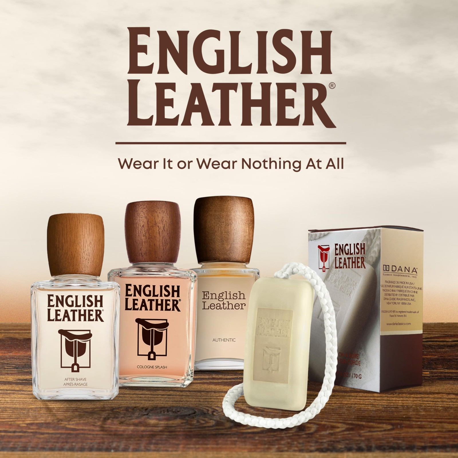 Dana English Leather Fragrance Soap On A Rope for 6 Ounce (Pack of 1), Brown