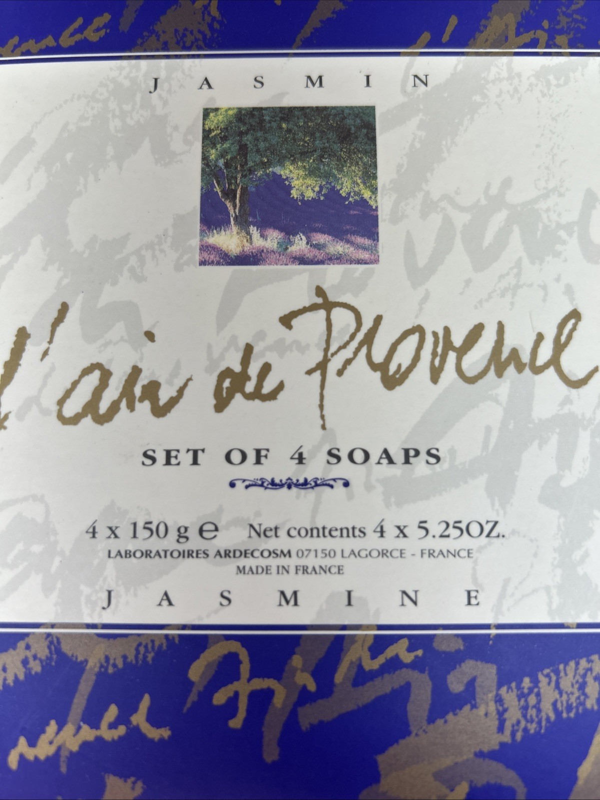 L’air de Provence Jasmine Set Of 3 Soaps 3, 5.25 Oz Bars France