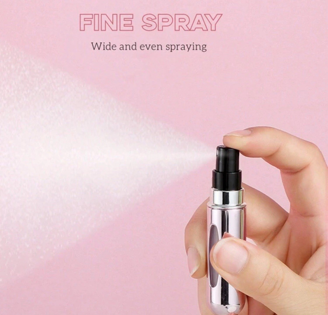 4 Pcs Mini Travel Perfume Atomizer Bottle Spray Pump Case Refillable Portable US