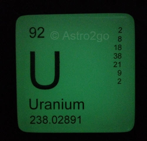 PERIODIC TABLE ELEMENT “U” URANIUM NOVELTY GLOW HAND SOAP-4 oz JUST BUBBLY NEW!