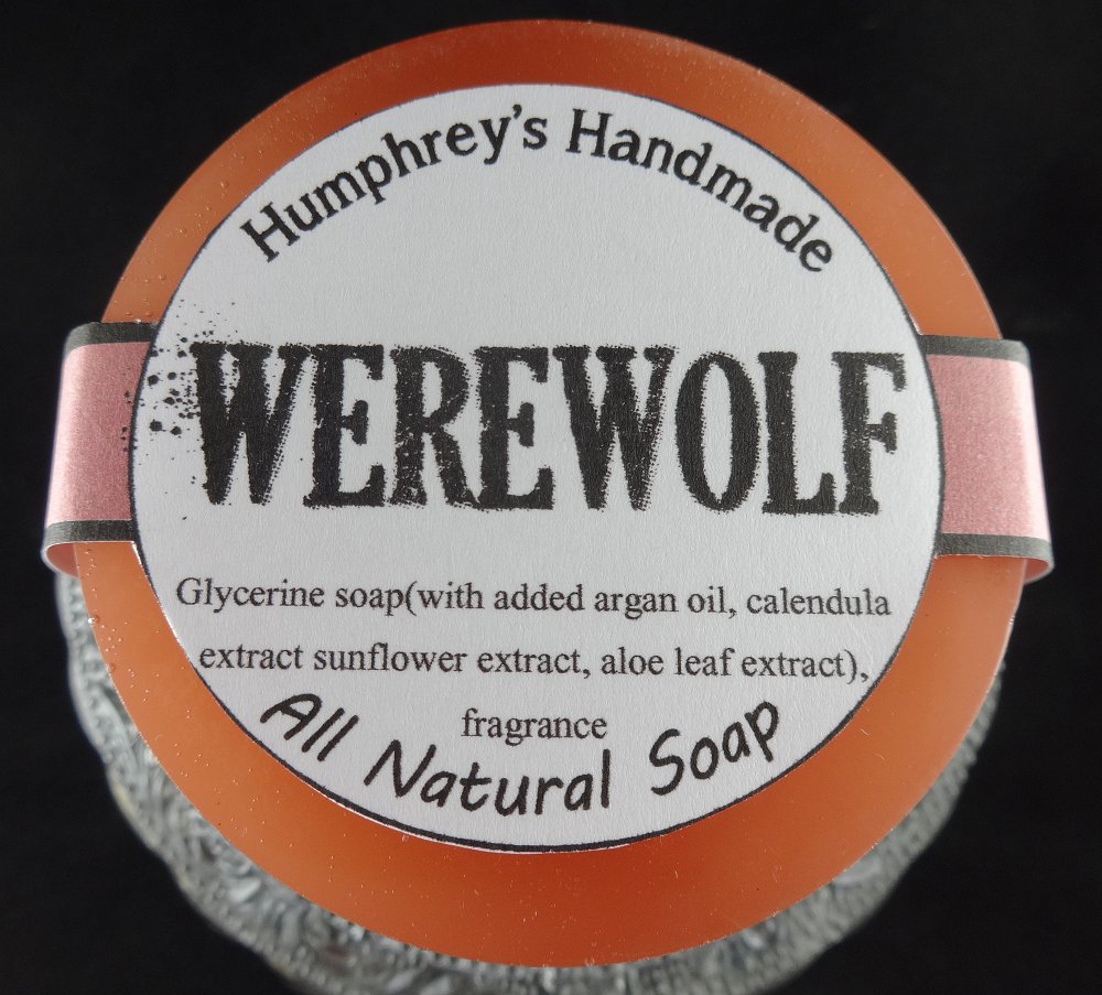 WEREWOLF Shave & Shampoo Soap Men’s Puck Round Glycerin Bar Twilight Woods Type