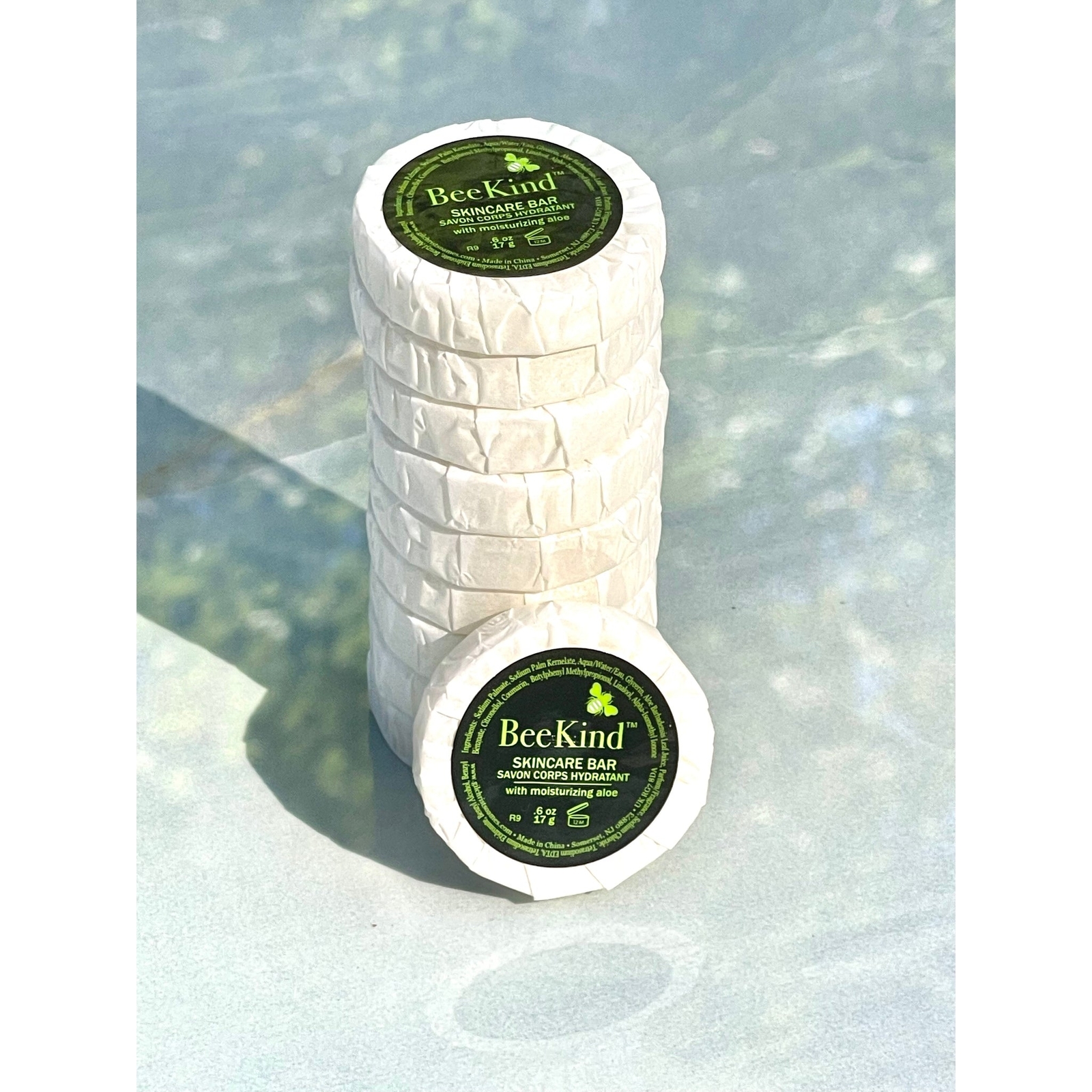 Beekind Soap w/aloe Travel size 1″ Round set of 6