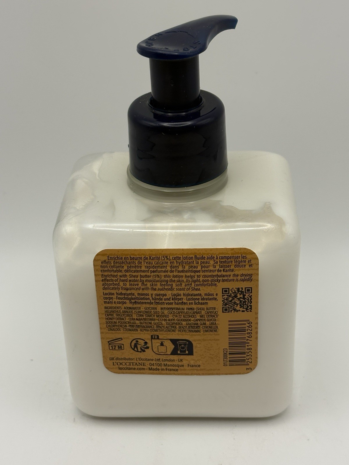LOccitane Ultra-Rich extra gentle lotion 10.1 Fl Oz