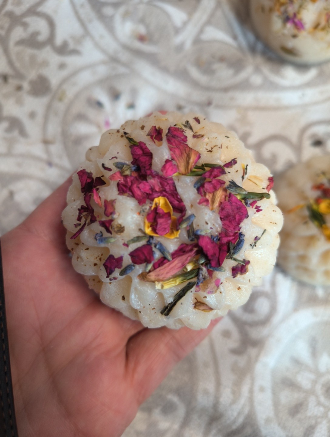 African Violet Shea Butter Flower Shaped Soap,Includes 4 Bars, Approx. 1.5 Oz