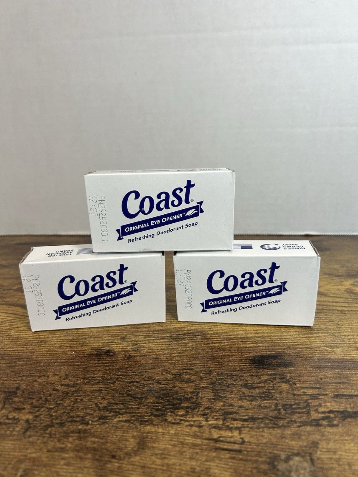 Coast Original Eye Opener Refreshing Deodorant Soap Lot of 3 Bars 3.2oz Each USA