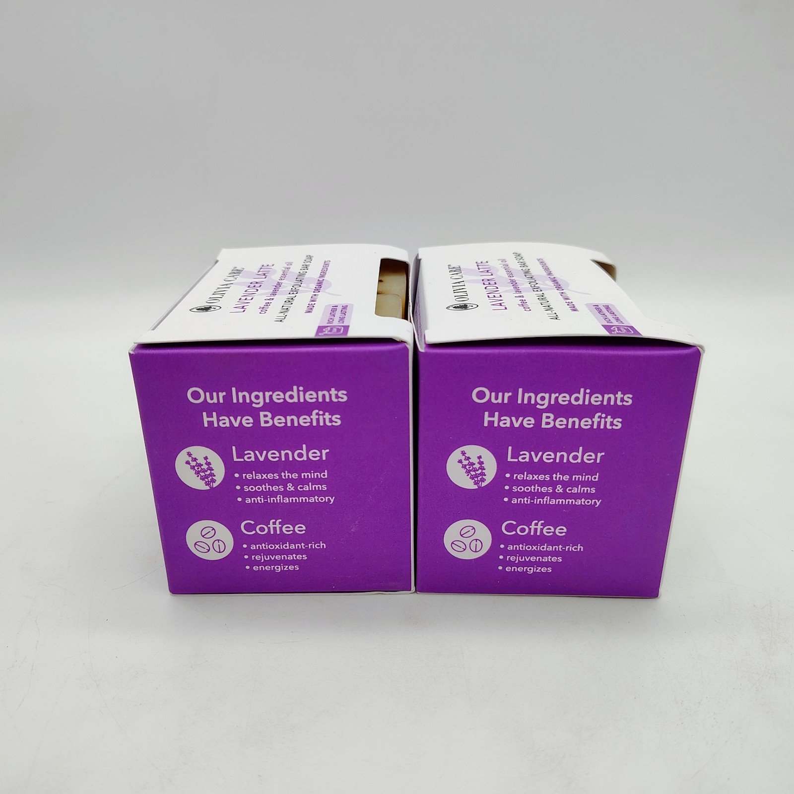 6 Bars OLIVIA CARE Lavender Latte Exfoliating Bar Soap Set 5oz Each