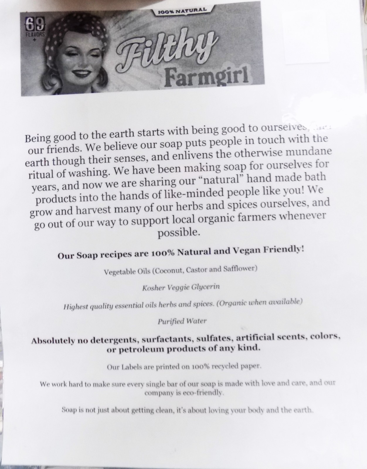 12 BAR’s Hand Made All Natural Filthy Farmgirl SOAP STOCK REDUCTION VEGAN