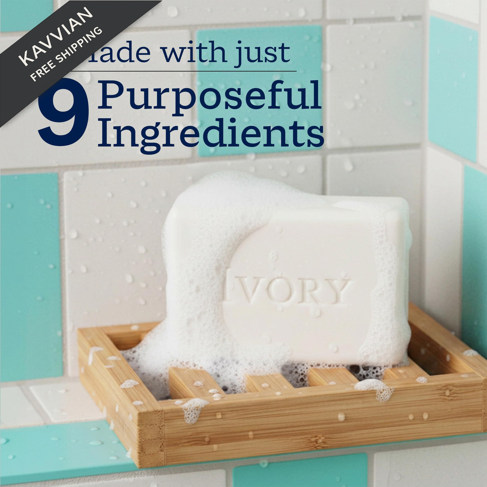 Ivory Sensitive Bar Soap, Designed for Whole 3.17 Ounce (Pack of 10), White