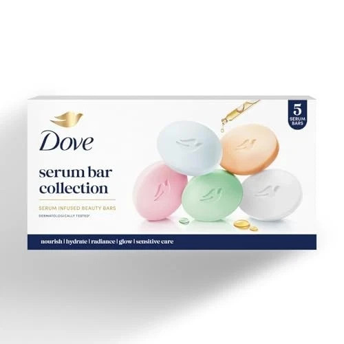 Dove Serum Bar Collection 125g x 5 Nourish Radiance Hydrate Glow