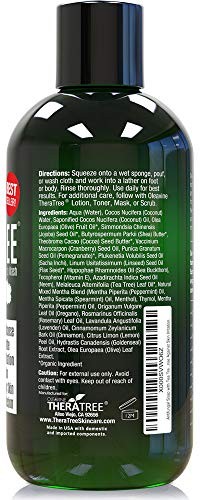 TheraTree Tea Tree Oil Soap with Neem Oil – 12oz – Helps Skin Irritation, Body
