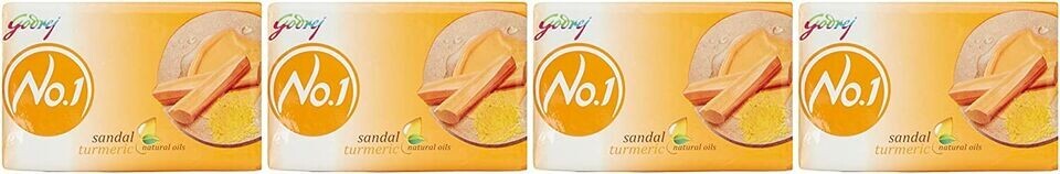 Godrej No.1 Sandal and Turmeric bath soap (100g) Pack of 20+5 pcs free