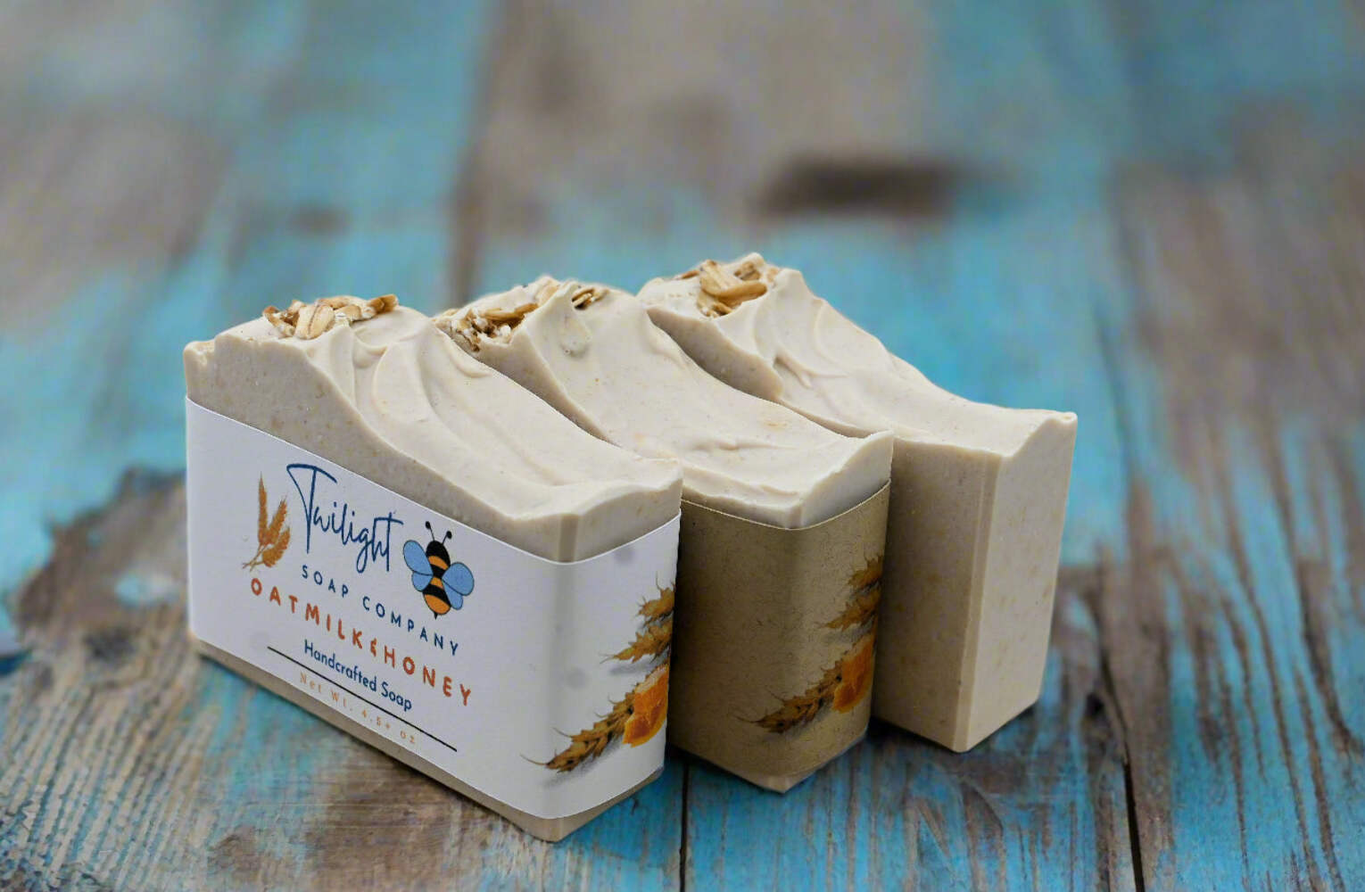 Oatmeal Milk Handmade Bar Soap with Colloidal Oats and Texas Honey
