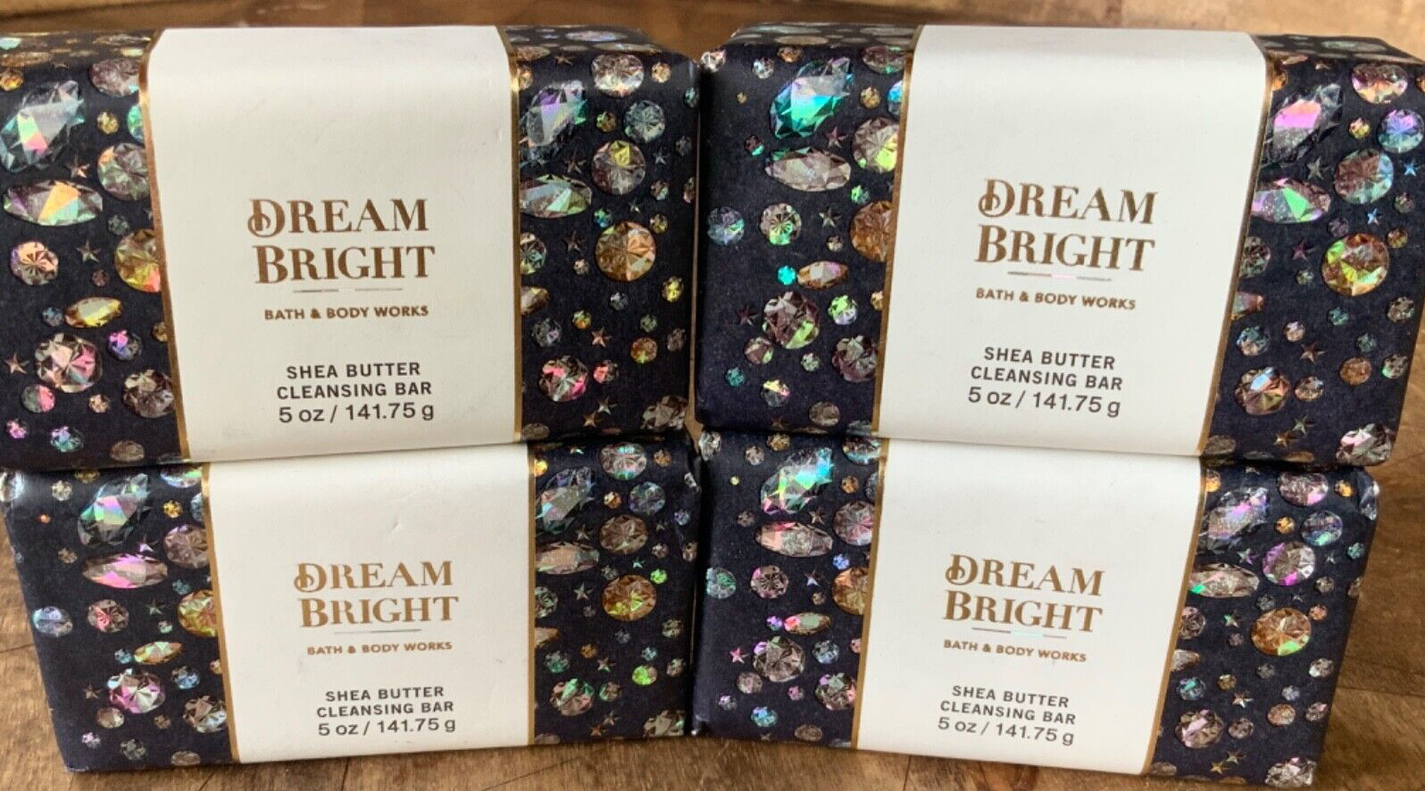 4 (FOUR) DREAM BRIGHT 5oz Shea Butter CLEANSING SOAP BAR Bath and & Body Works