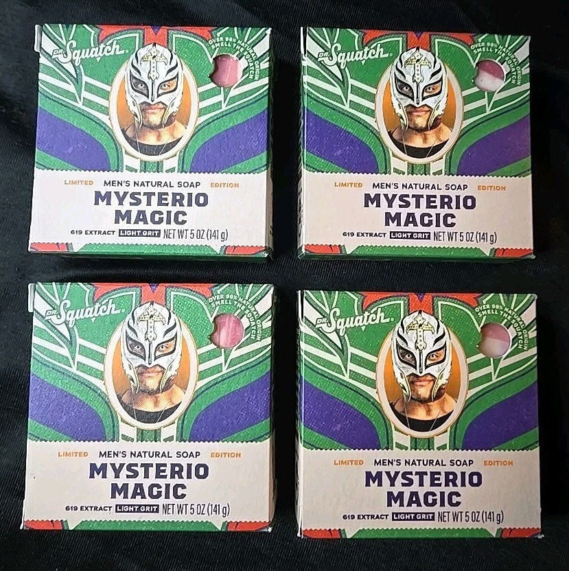 (4 PACK) Dr. Squatch Men’s Natural Soap – Mysterio Magic, 5 oz 619 Extract