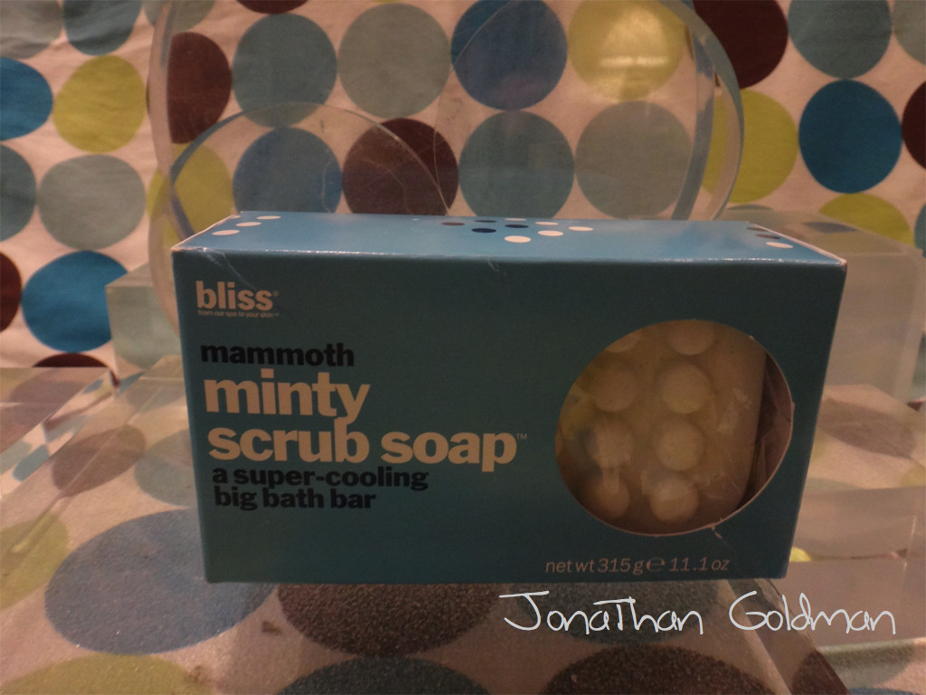 Bliss Mammoth Minty Scrub Super Cooling Big Bath Soap Bar 11oz 315g