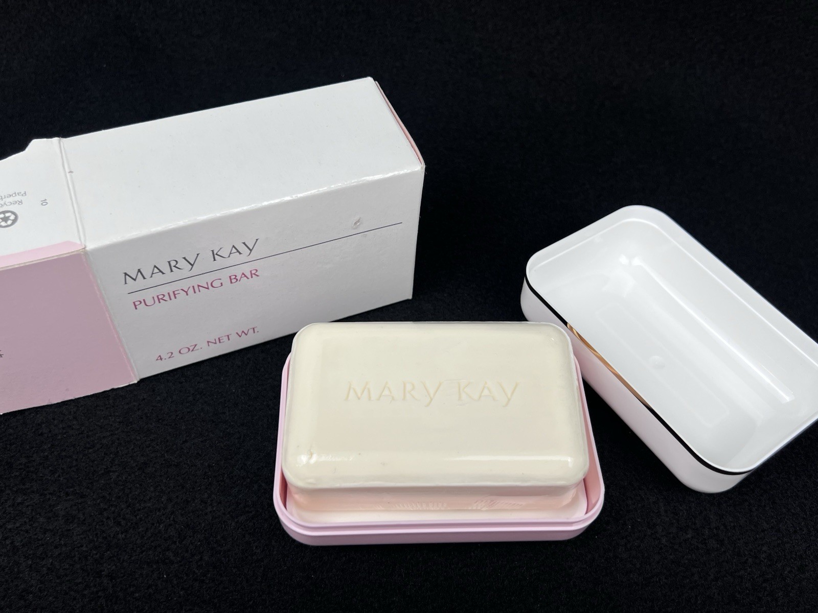 Mary Kay Purifying Bar Fragrance-Free 4.2 oz w/ Soap Dish/Case MPN 4419 Sealed