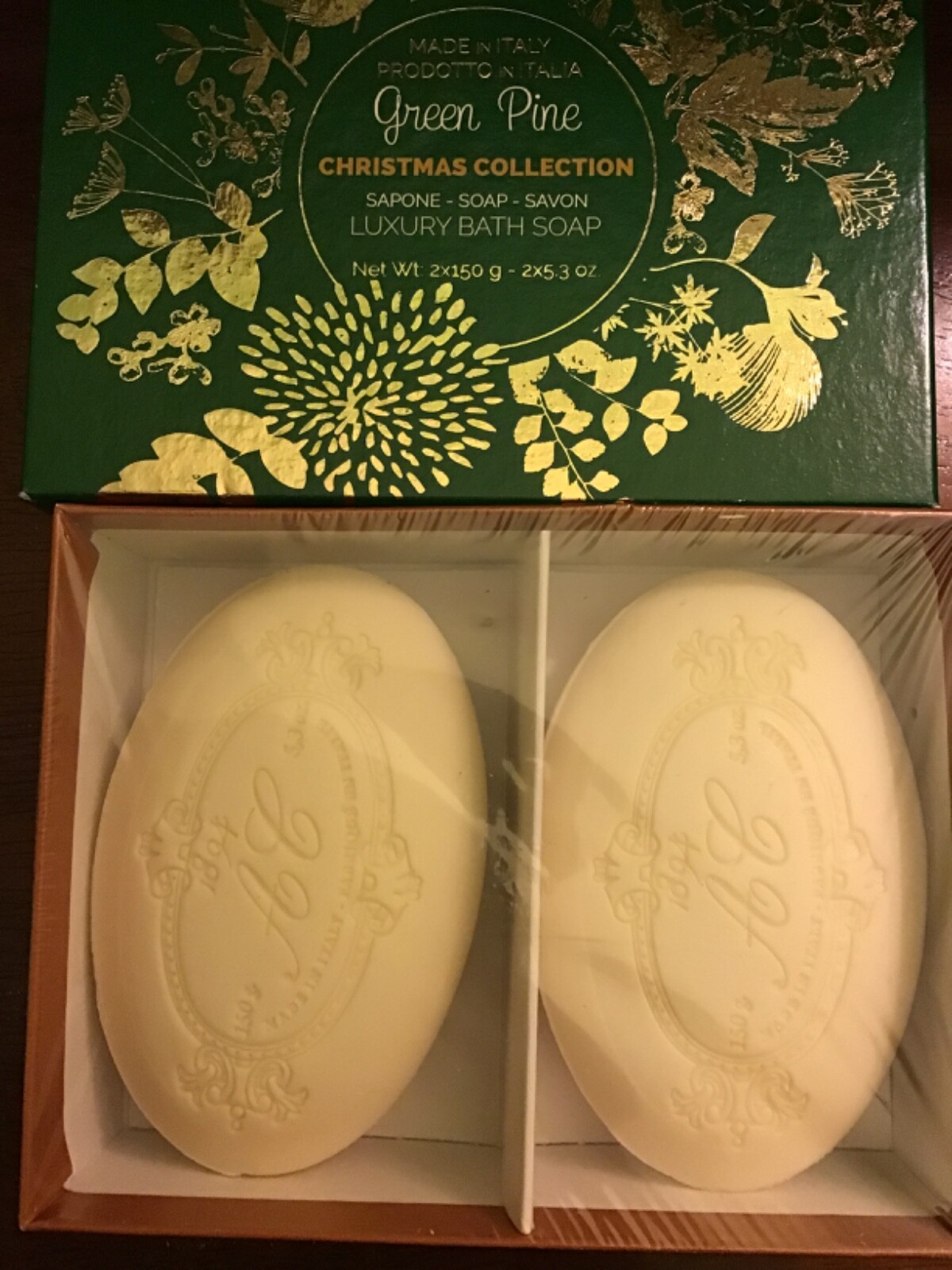 Saponerie Mario GREEN PINE Soap 2x 5.3 oz oz Sealed