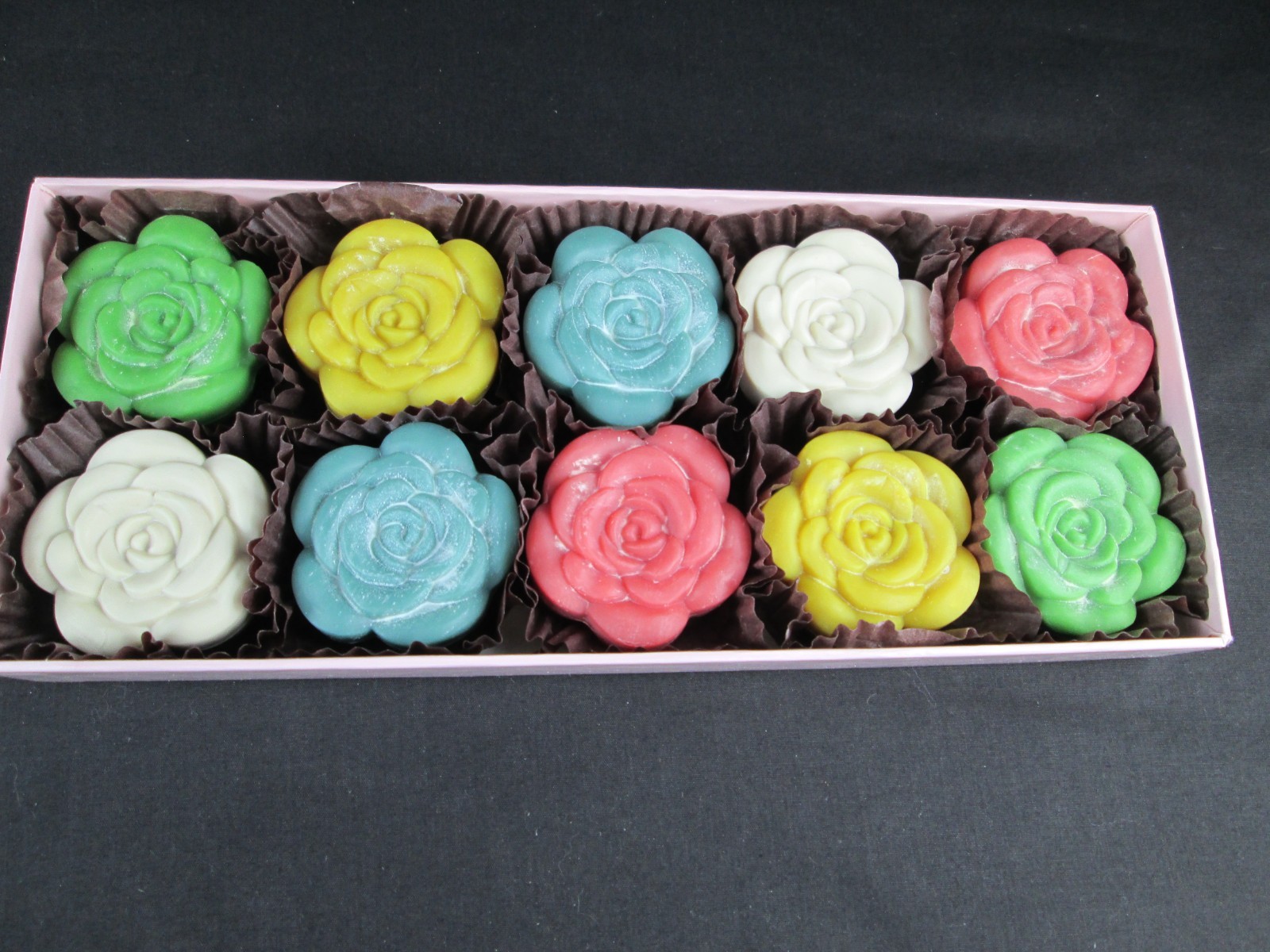 Vintage Ben Rickert Garden of Roses Rose Petal Soaps 10 Soaps total
