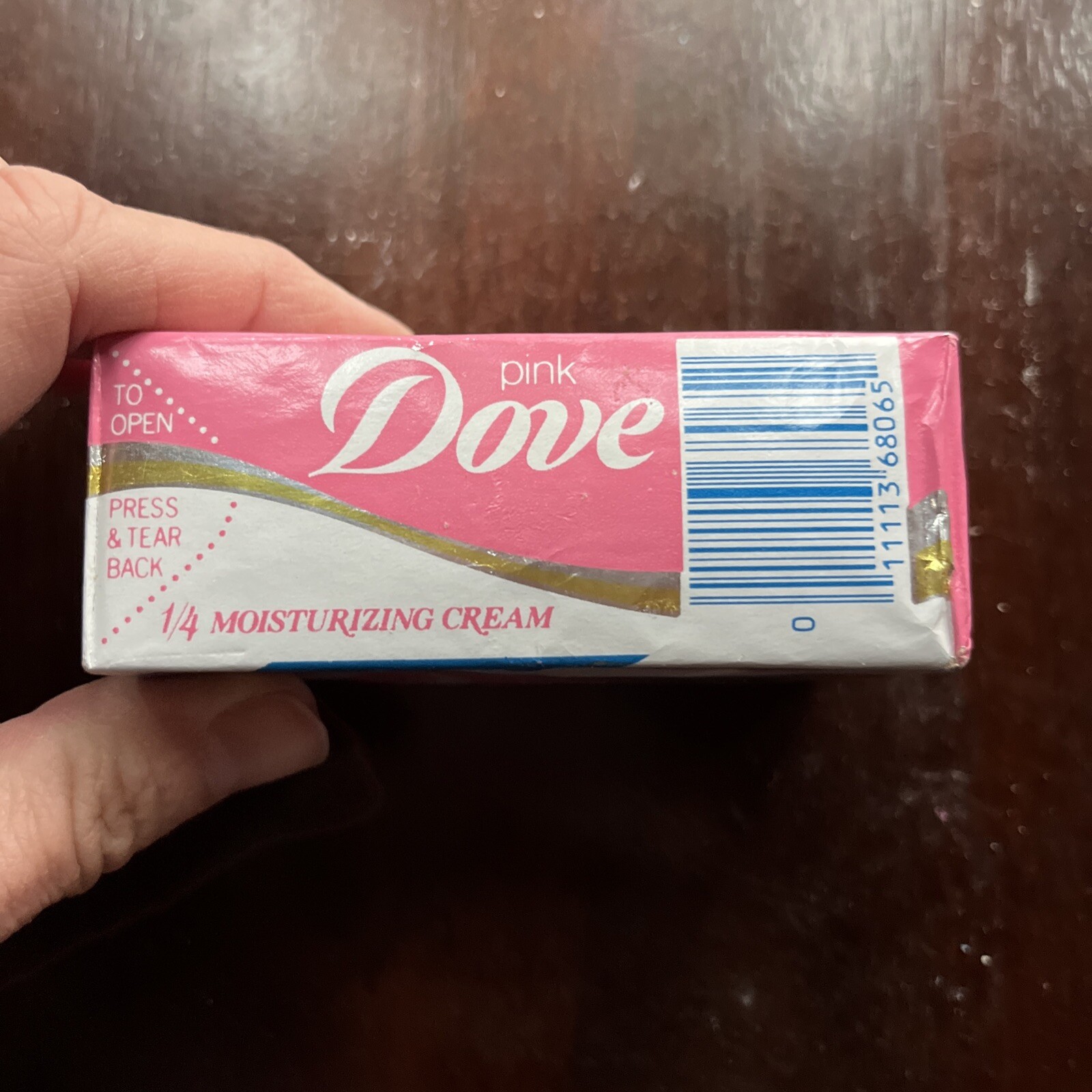 DOVE Beauty Pink White Vintage Bar Retro Prop Body Bath Sz. 3.5 oz NOS