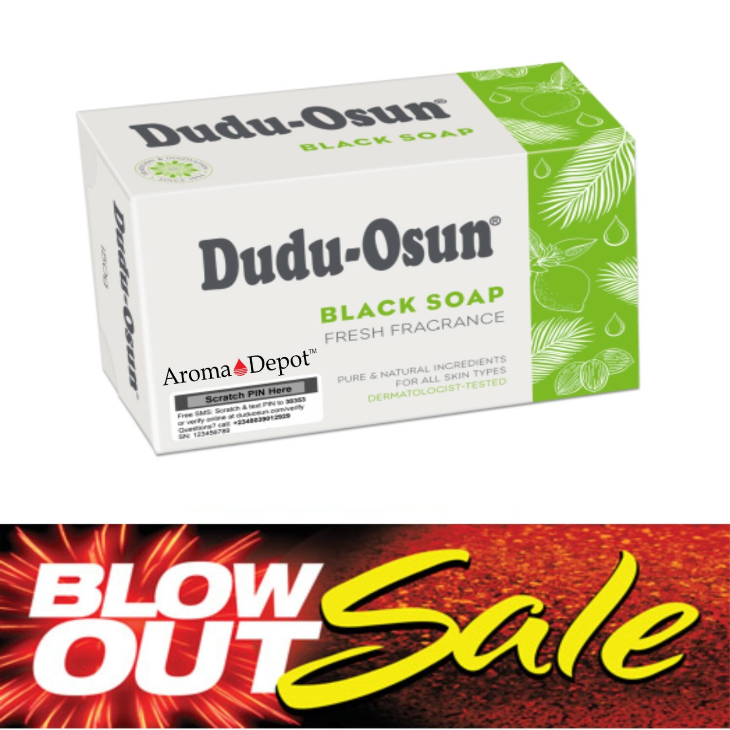 Dudu Osun Raw African Black Soap Natural Anti-Acne Fungus Eczema Psoriasis